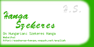 hanga szekeres business card